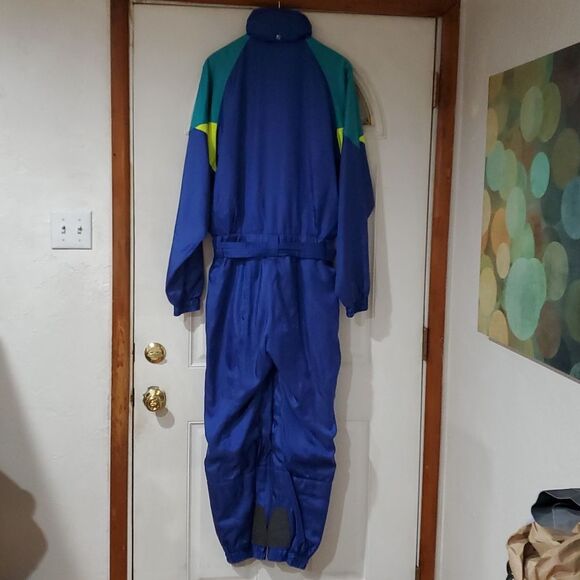 Vintage Descente Ski Suit In Retro Blue And Green - Picture 7 of 16